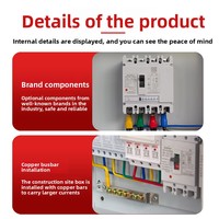 Conjunto Completo de Gabinete de Distribución de Energía de Bajo Voltaje Trifásico de Cuatro Hilos 380V/220V para Montaje en Pared para Uso Doméstico
