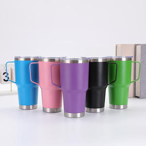 Termo de vacío de acero inoxidable 304 con mango moderno de 30oz, botella de agua aislada de gran capacidad para viajes, Camping para niños - Product Image 1