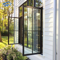 Ventanas y Puertas Abatibles de Doble Vidrio Templado de Aleación de Aluminio de Diseño Moderno NF con Función Insonorizante y Certificación Energy Star