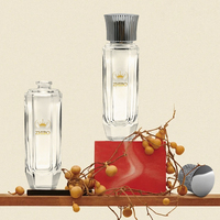 Flacon pulvérisateur de parfum en verre transparent avec bouchon à vis Modèle Zb249 Vente en gros de flacons cosmétiques
