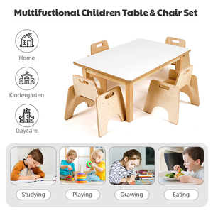 Phong cách hiện đại Montessori bảng và ghế thiết lập cho lớp học rộng rãi và tổ chức sàn kế hoạch cho mẫu giáo mầm non sử dụng - Product Image 2