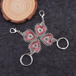 Accesorio de Tacón para Botas Martin con Colgante de Corazón y Ojo de Diablo Gótico, Joyería de Metal Oscuro, Tendencia de Moda, Suela de Goma - Product Image 4