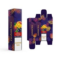Boîte en papier pliable avec logo personnalisé de haute qualité OEM, revêtement UV, pour cartouche jetable 1 ml 2 ml