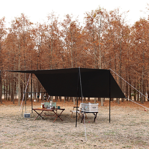 Tente de camping YGY 150D Oxford noire PU5000mm+ UPF50+ avec pare-soleil 3x4m, ouverture rapide automatique, une chambre, été - Product Image 4