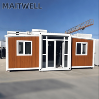 Casa Container Espandibile Moderna 20FT Personalizzata dal Produttore, Casa Prefabbricata Pieghevole con Sistema Push-Out