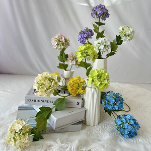 Fleurs artificielles YL, Hortensia 2 boules de neige, décoration pour la maison et les mariages, culture florale, fausse <span class=keywords><strong>fleur</strong></span>, simulation d'hortensia - Product Image 1