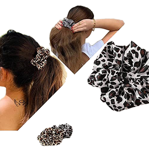 Chouchous en satin de soie surdimensionnés de qualité supérieure, élastiques doux sans plis pour femmes, grands accessoires capillaires en soie pour cheveux épais et bouclés - Product Image 5
