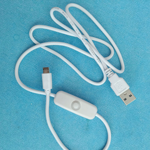 Cable de interruptor <span class=keywords><strong>USB</strong></span> 2,0 tipo A Micro B para lámpara LED, interruptor de encendido y apagado, blanco y negro, 501 - Product Image 2
