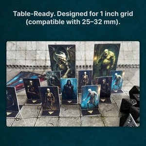 Miniaturas de Papel Imprimibles de Anime OEM ODM, 80 Piezas, Esqueletos, Zombis, Vampiros y Otros, Imprimibles para D&D 5E, Descarga Instantánea - Product Image 3