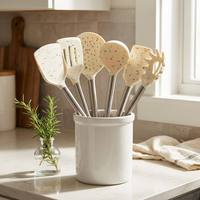 Ensemble d'ustensiles de cuisine en silicone colorés, résistants à la chaleur et antidérapants pour ustensiles de cuisson antiadhésifs