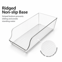 Boîte de rangement de boissons moderne en plastique PET pour bureau, 1 niveau, tiroir incliné pour organiseur de canettes de soda, distributeur durable et éco-responsable