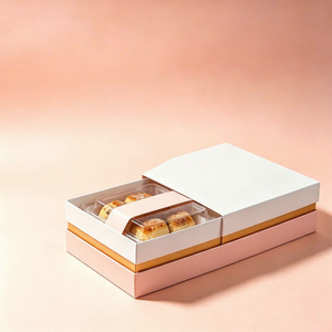FX Gold Stamping Food-grade Valentine's Day Chocolate Gift Rigid Cardboard Custom Biodegradable Lid and Base <b>Snack</b> Gift <b>Box</b> - Product Image 3