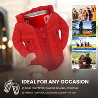 Veste isolante personnalisée OEM en polyester de haute qualité pour bouteille de bière ou de vin de Noël