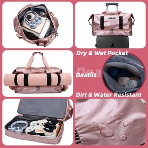 Bolsa <span class=keywords><strong>de</strong></span> <span class=keywords><strong>Viaje</strong></span> <span class=keywords><strong>de</strong></span> Lujo para Mujer, Impermeable, con Separación para Ropa Húmeda y Seca, para Gimnasio, Yoga, con Compartimento para Zapatos - Product Image 3
