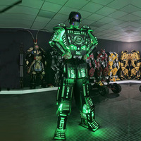 Costume de danse robot LED coloré, armure lumineuse, fabrication directe, costume personnalisé pour les spectacles de carnaval et les événements