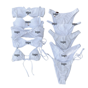 Bikini <span class=keywords><strong>da</strong></span> sogno a colori personalizzati per donne Mature Set di 2 pezzi con motivi a quadretti leopardati con Logo anteriore decorazione di gioielli con Logo anteriore - Product Image 5