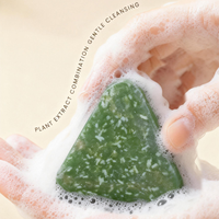 Shampooing Solide Artisanal Personnalisé à l'Herbe d'Usman, Biologique et Naturel, Forme Triangulaire, Nettoyant, Nourrissant et Fortifiant pour Cheveux et Cuir Chevelu