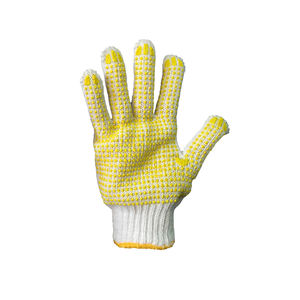 Guantes de mano de trabajo de algodón punteado de PVC Guantes de mano de la industria de puntos de PVC natural de construcción punteada - Product Image 3