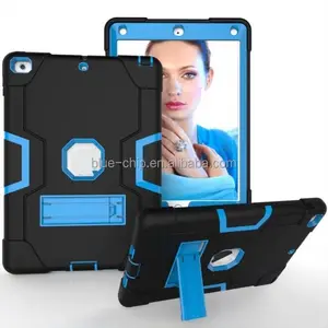 Wholesale Shockproof Rugged Armor Design Anti-fall Protection With Kickstand Silicone Tablet Case For Ipad 10.2 Inch Air 9.7inch