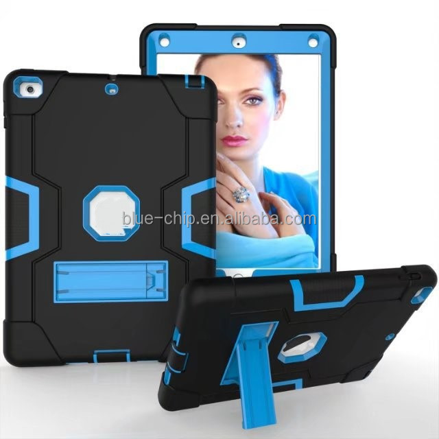 Wholesale Shockproof Rugged Armor Design Anti-fall Protection With Kickstand Silicone Tablet Case for Ipad 10.2 Inch Air 9.7inch