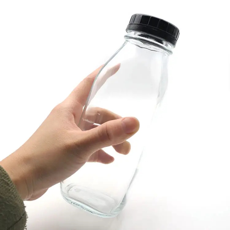 Дорожная стеклянная бутылка для питья Mason Jar 16 унций с пластиковыми герметичными крышками