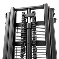 Apilador de Palets Eléctrico Autopropulsado con Capacidad de Carga de 1.5 a 2 Toneladas, Carretilla Portátil Eléctrica
