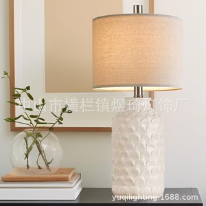<strong>Amazons</strong> <strong>best</strong>-selling ceramic table <strong>lamp</strong>, Nordic country style bedroom decorative light, room <strong>desk</strong> white night light - Product Image 4