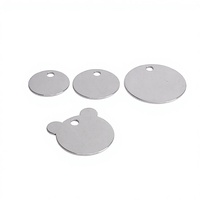 Vente en gros d'étiquettes pour animaux de compagnie nouvellement multi-formes en aluminium ou en acier inoxydable double face étiquettes de chien de sublimation blanches vierges