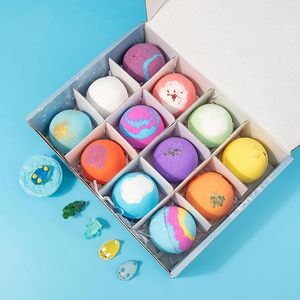 Bombes de bain pour enfants 70G 12 pièces, ensemble cadeau sphérique naturel fait main avec des jouets à l'intérieur - Product Image 6