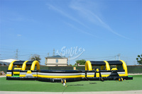 Château gonflable personnalisé Smile Inflatables, couleur camouflage, parcours d'obstacles, camp de combat, château gonflable en vinyle 18,5 oz, certifié CE
