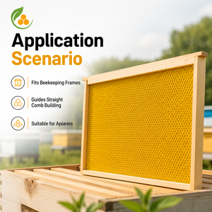Feuille de fondation en plastique jaune alvéolée anti-déformation pour ruche, fournitures internes d'apiculture - Product Image 5