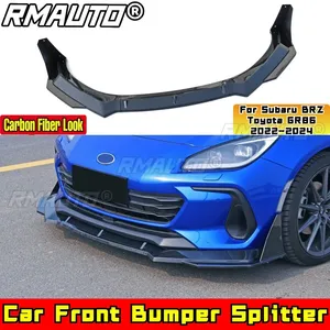 ลิ้นกันชนหน้า BRZ GR86 สีดำด้าน ชุดแต่งกันชนหน้า สไตล์ DC สำหรับ Subaru BRZ Toyota GR86 ปี 2022-2024 อุปกรณ์ตกแต่งรถยนต์ - Product Image 2