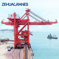 Grue portique portiqueuse avec cabine et télécommande pour terminal intermodal