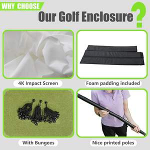 Recinto interior de pantalla de golf de entrenamiento inmersivo plegable para estudios profesionales - Product Image 5