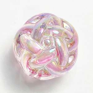 Ventes directes d'usine couleur transparente arc boule creuse UV perles acryliques perles en vrac chaîne de téléphone portable bijoux pour bricolage - Product Image 4