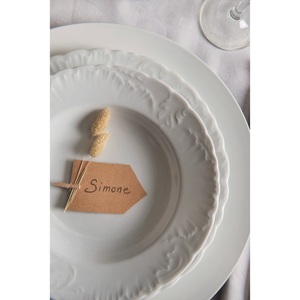 Servizio di Piatti di Lusso Ecologico Excelsa 'Elisa Rococo' in Porcellana Bianca da 18 Pezzi per Hotel - Product Image 3