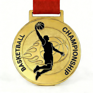 Medallas Deportivas <span class=keywords><strong>de</strong></span> Baloncesto JINZUN con Logotipo Personalizado, Nuevo Estilo, Metálicas, Bañadas en Oro, Medalla Conmemorativa para el Mejor Tirador, Regalos - Product Image 2