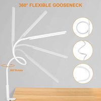 Lampe de Table LED col de cygne avec bras pivotant Flexible, éclairage de bureau, avec fonction de mémoire, pour artisans, soins des yeux
