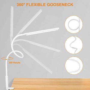 Lampe de Table LED col de cygne avec bras pivotant Flexible, éclairage de bureau, avec fonction de mémoire, pour artisans, soins des yeux - Product Image 4