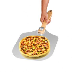 Pelle à <span class=keywords><strong>pizza</strong></span> détachable en aluminium antiadhésive à prix abordable avec poignée pliable et coupe-<span class=keywords><strong>pizza</strong></span> intégré - Product Image 4