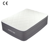 Lit d'air portable en coton matelassé gonflable en PVC, matelas d'air de poche pour camion avec pompe intégrée