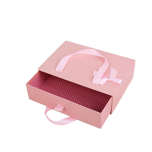 Handmade luxury head scarf / clothing sliding drawer box packaging with handles