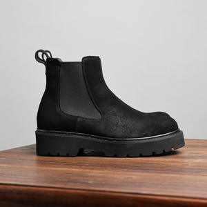 Bottes d'affaires pour hommes en cuir véritable de luxe, automne-hiver, à lacets, respirantes, semelle extérieure en caoutchouc - Product Image 3