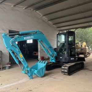 รถขุดขนาดเล็ก Kobelco SK55 น้ำหนัก 5.5 ตัน ความจุบุ้งกี๋ 0.2 ลูกบาศก์เมตร อุปกรณ์ก่อสร้างมือสอง พร้อมเครื่องยนต์ Kobelco 59 กิโลวัตต์ ใช้งานมาแล้ว 0-2000 ชั่วโมง - Product Image 4