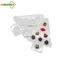 Vente en gros Brigadeiro Truffe Chocolat en plastique transparent Blister Boîte Conteneur en forme d'arbre Emballage à clapet Bonbons Plateaux