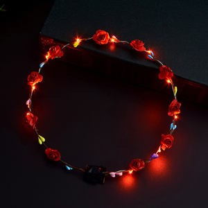 Zhizunlin Led Bloem Kronen Hoofdbanden Vrouwen Slingers Gloeiende Bloemenkrans Kronen Voor Bruiloft Strandfeest Verjaardag Halloween - Product Image 5