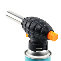 Briquet à gaz butane portable pour soudage, torche à flamme pour le camping et la randonnée, ODM pris en charge pour une utilisation en cuisine