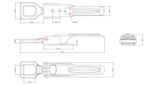 Verrou de verrouillage réglable robuste sur le loquet de fixation centrale <span class=keywords><strong>pour</strong></span> le buffet de <span class=keywords><strong>remorque</strong></span> de camion - Product Image 6