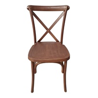 Chaise empilable en résine plastique durable à dossier croisé pour événements commerciaux, fêtes, mariages, hôpitaux et villas