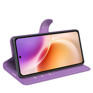 Funda de Cuero Tipo Cartera con Tarjetero de PU con Textura de Lichi en 9 Colores para Vivo X300 - Product Image 5